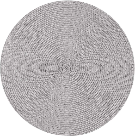 Set de table Altom Design en PP aspect paille, 38 cm, gris