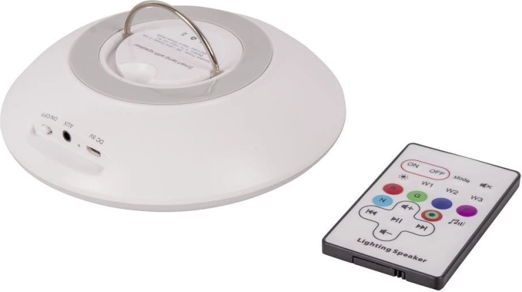 Lampe LED suspendue avec haut-parleur Bluetooth intégré et télécommande