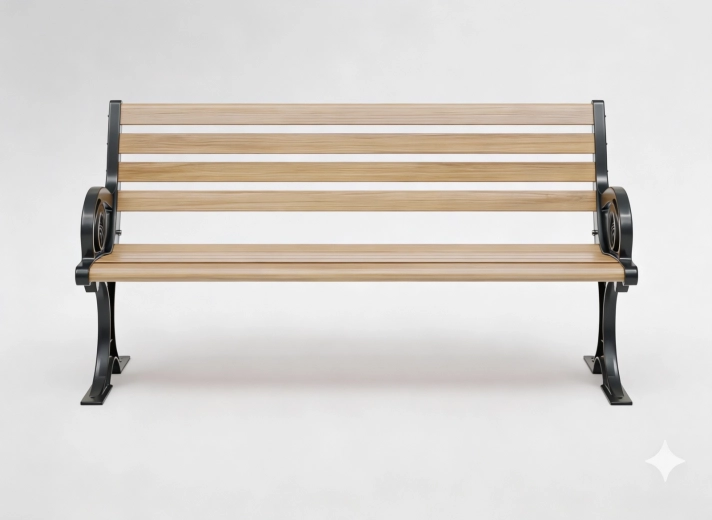 Banc de jardin en aluminium Charlotte 150 × 58 × 74 cm