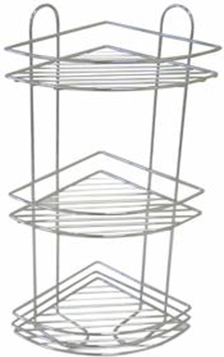 Étagère de salle de bain d’angle à trois niveaux Toro 58 × 31 cm