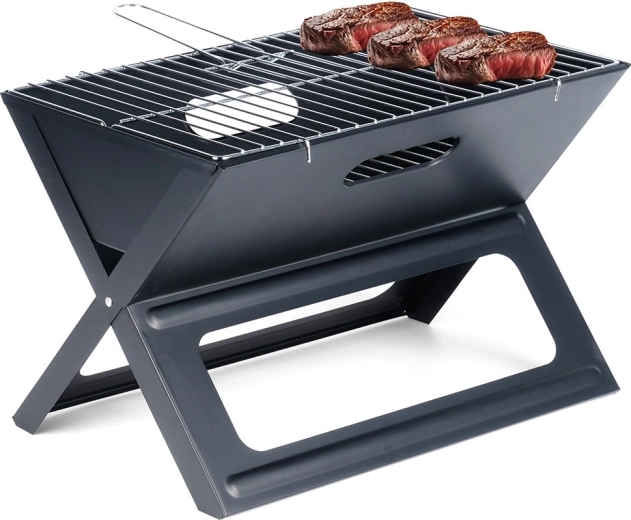 Barbecue pliable au charbon de bois en forme de mallette BBQ