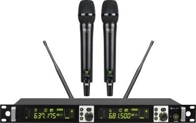 Ensemble de microphones sans fil Avtek avec deux microphones à main