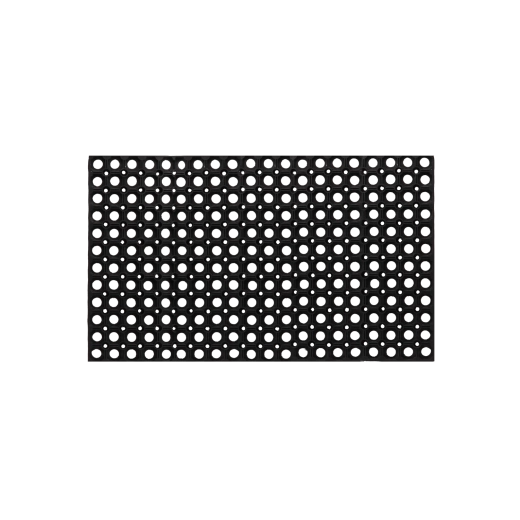 Paillasson en caoutchouc antidérapant 40 × 60 cm – noir