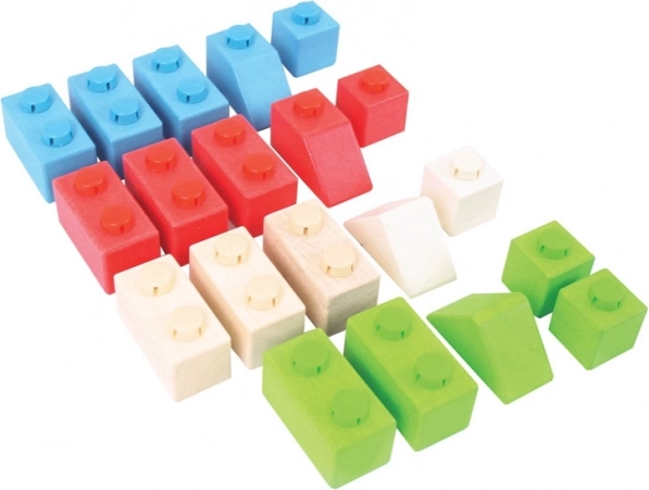 Bigjigs Baby Ensemble de construction en bois Primary Set