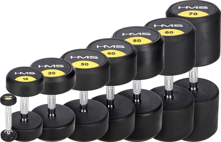 Haltère une main en caoutchouc HMS HG Pro 10 kg