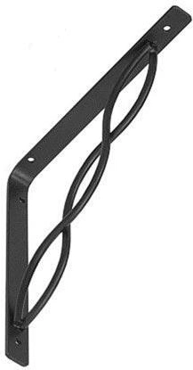 Console pour étagères 200 × 200 mm noire