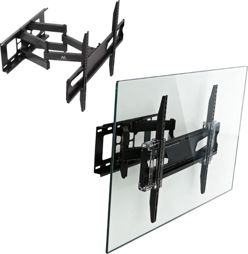 Support mural TV 37–80" universel, max. 45 kg, VESA 600×400, noir