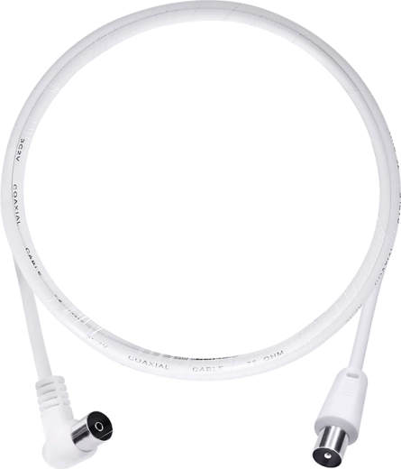 Câble coaxial d’antenne Solight 3C2V avec connecteurs combinés, 3 m, blanc