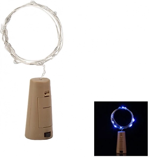 Guirlande lumineuse LED avec bouchon - bleu