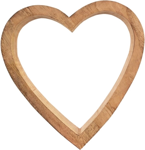 Décoration cœur en bois de manguier