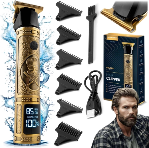 Tondeuse dorée pour cheveux et barbe BERDSEN Barber Master