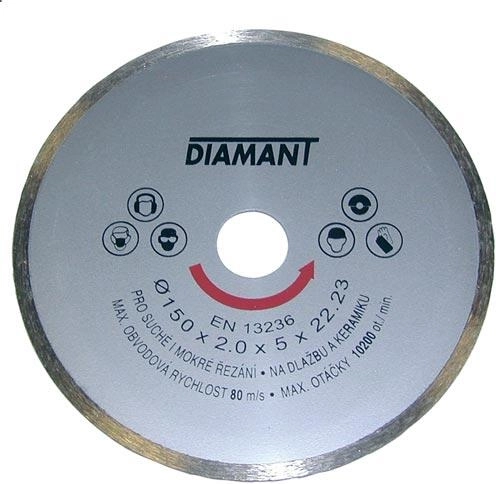 Disque diamant 180 mm bord continu pour carrelage, pierre et céramique