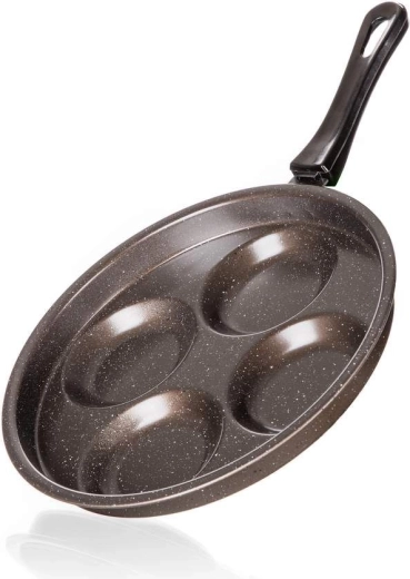 Moule à pancakes 24 cm GRANITE Marron avec revêtement antiadhésif