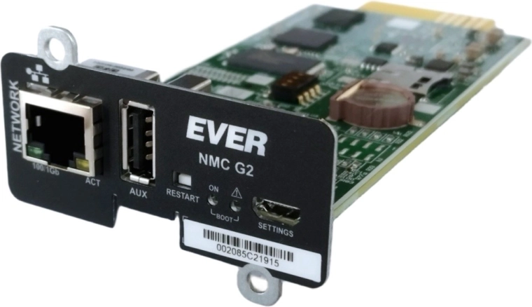 Carte réseau NMC G2 pour onduleurs UPS RT Pro 1–3K et RT Plus 6–10K