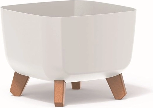 Cache-pot sur pieds Gracia Square 39 cm – blanc