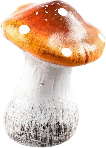 Décoration en céramique champignon amanite orange 8 cm