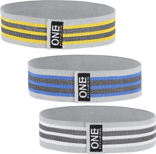Ensemble d’élastiques de résistance pour hanches ONE Fitness 3-en-1