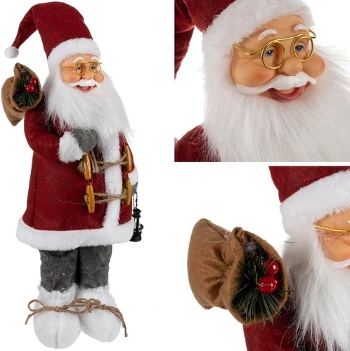 Figurine de Noël Saint-Nicolas 45 cm avec lanterne