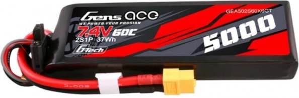 Gens Ace G-Tech 5000 mAh 7,4 V 60C LiPo 2S avec connecteur XT60
