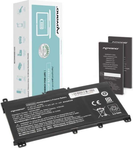 Batterie Movano HW03XL pour ordinateurs portables HP 15-eg / 15-eh / 17-cn / 17-cp (4150 mAh, 47 Wh)