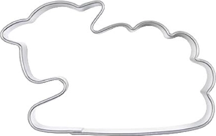 Emporte-pièce en acier inoxydable Mouton, lot de 10 pièces