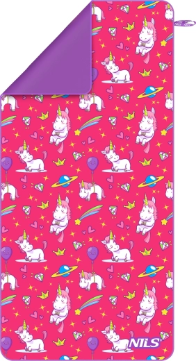 Serviette enfant Nils avec motif licornes 160 × 80 cm