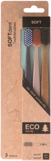 SOFTdent Soft Dent ECO brosse à dents souple 3 pcs