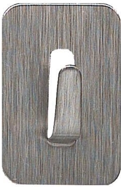 Crochets adhésifs rectangulaires en inox 2,5 × 3,5 cm (lot de 4)