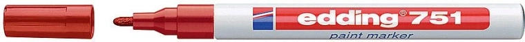 Marqueur laque rouge Edding 751