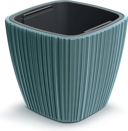 Cache-pot Oro 39 cm bleu scandinave avec insert intérieur