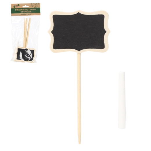 Lot de 6 étiquettes végétales en bois 8 × 17 cm