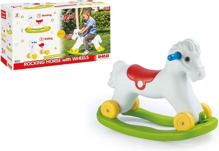 DOLU cheval à bascule 2-en-1 avec roulettes