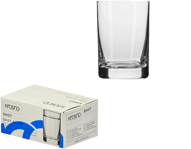 Set de verres à vodka 30 ml Krosno, 6 pcs