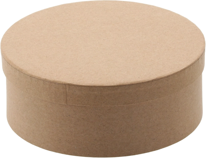 Boîte cadeau ronde marron 20 × 10 cm - 1 pièce