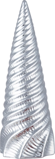 Décoration en porcelaine Sapin de Noël argenté 14 cm