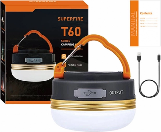 Lampe de camping SuperFire T60