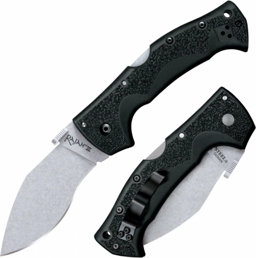 Cold Steel Rajah III couteau de poche 8,9 cm stonewash noir Griv-Ex