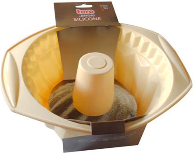 Moule à kouglof en silicone avec poignées Toro crème