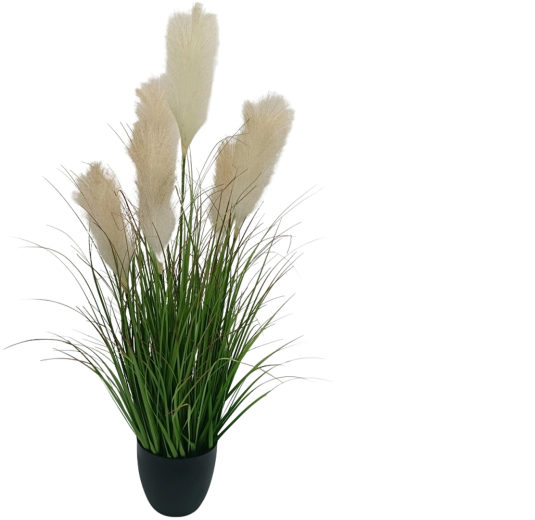 Herbe de pampa artificielle beige en pot 105 cm Garden Line