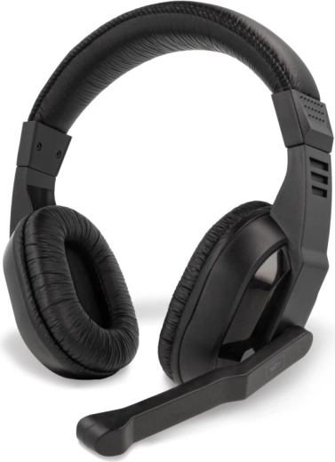 Casque filaire Setty avec micro, 150 cm, jack 3,5 mm, noir