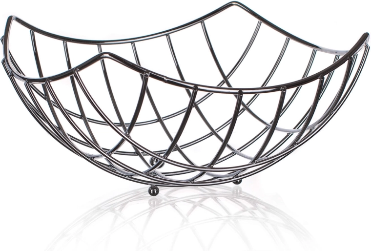 Panier à fruits Linea 24 × 24 × 12 cm chromé