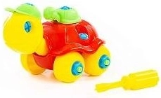 Tortue colorée avec tournevis