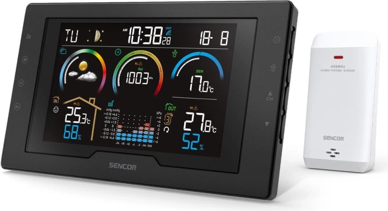 Station météorologique Sencor SWS 8000 avec capteur sans fil