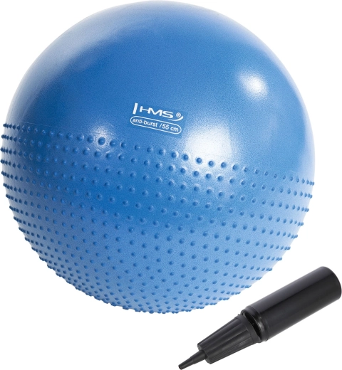 Balle de gymnastique de massage 55 cm bleue HMS