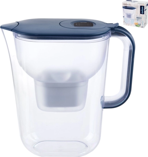 Carafe filtrante UH Carbo 3 l bleue + filtre