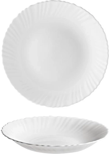 Assiette creuse Titan 22 cm en verre opale