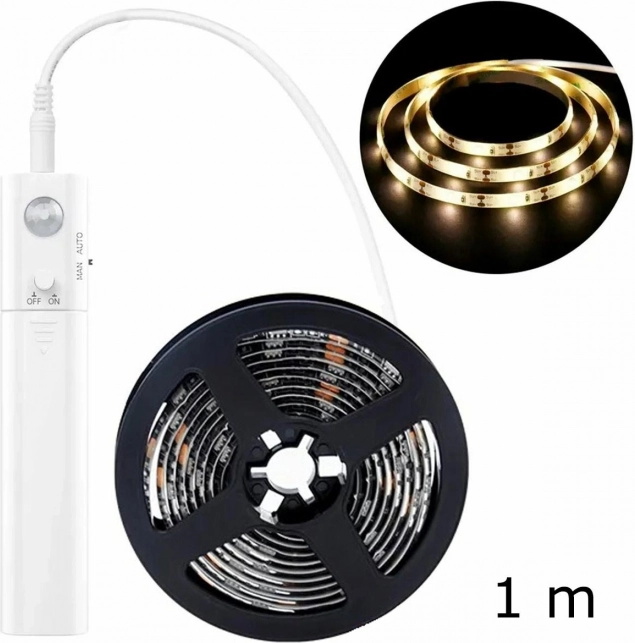 Bande LED avec capteur de mouvement 1 m