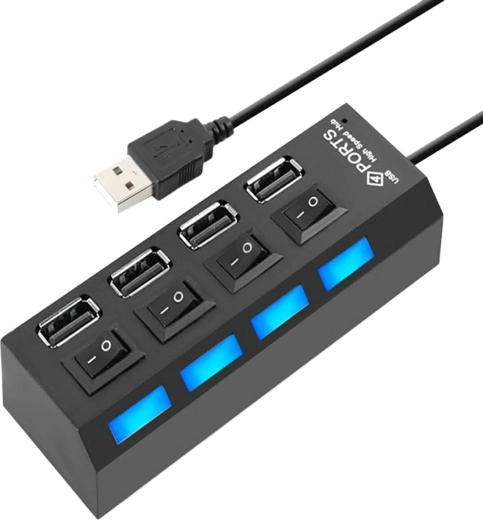 AK228A HUB ACTIF 4xUSB AVEC COMMUTATEURS