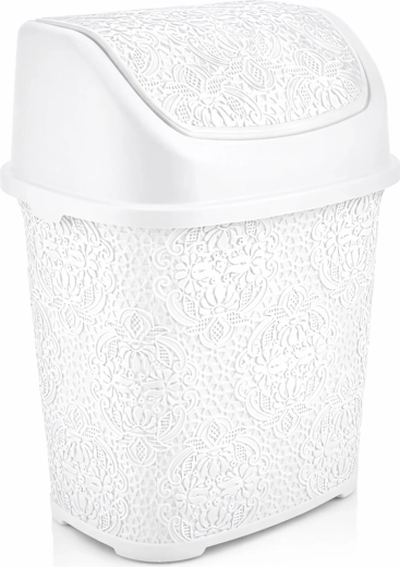 Poubelle basculante 6 l blanche