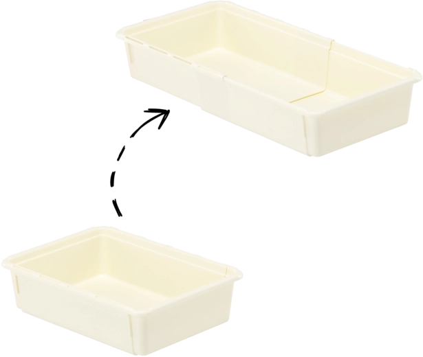 Organiseur domestique MiniMax 25 × 18 × 7 cm, bac en plastique